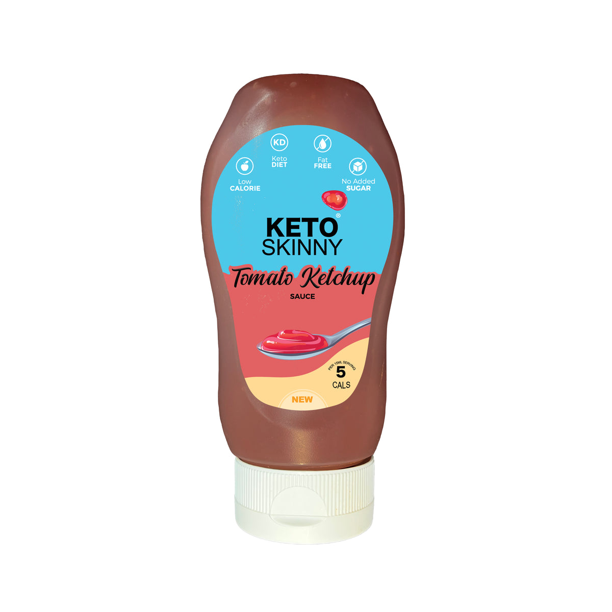 Keto Skinny Tomato Ketchup Sauce 300ml - 100% Natural Organic Gluten Free Sauce with 0g Of Carbohydrates - No Added Sugar All Purpose Sauce Suitable for Vegans Keto Diet