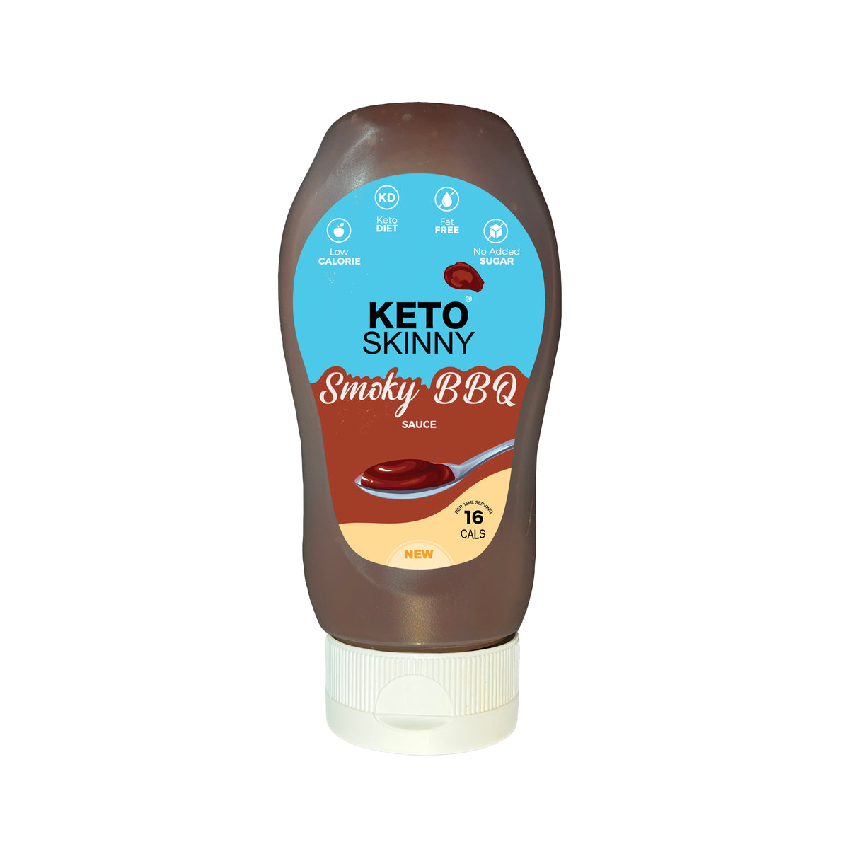 Keto Skinny Smokey BBQ Sauce 300ml - 100% Natural Keto Paleo Diet Low Carb & Vegan Friendly - All Purpose Barbecue Sauce Gluten Free Fat Free