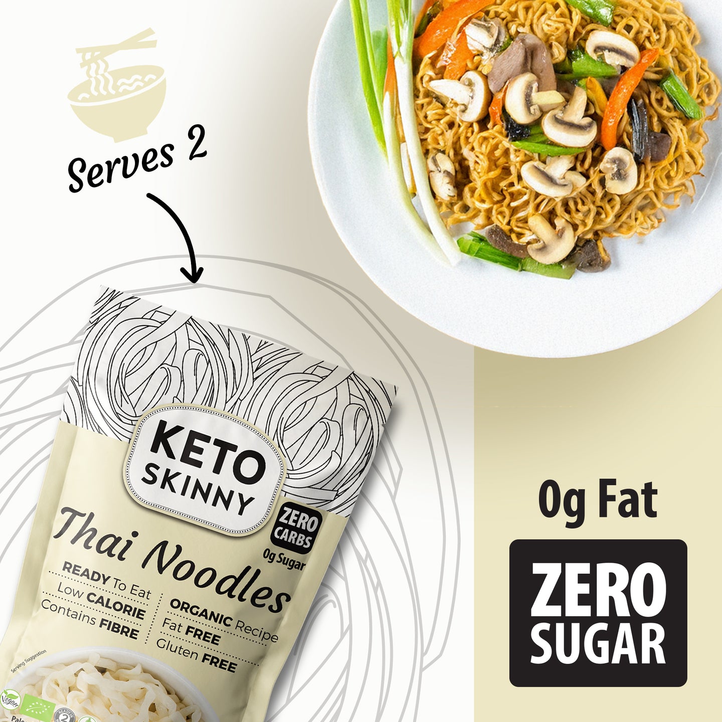 Keto Skinny Penne 270g Pack Of 6 - Made From Organic Ireland - View #12
