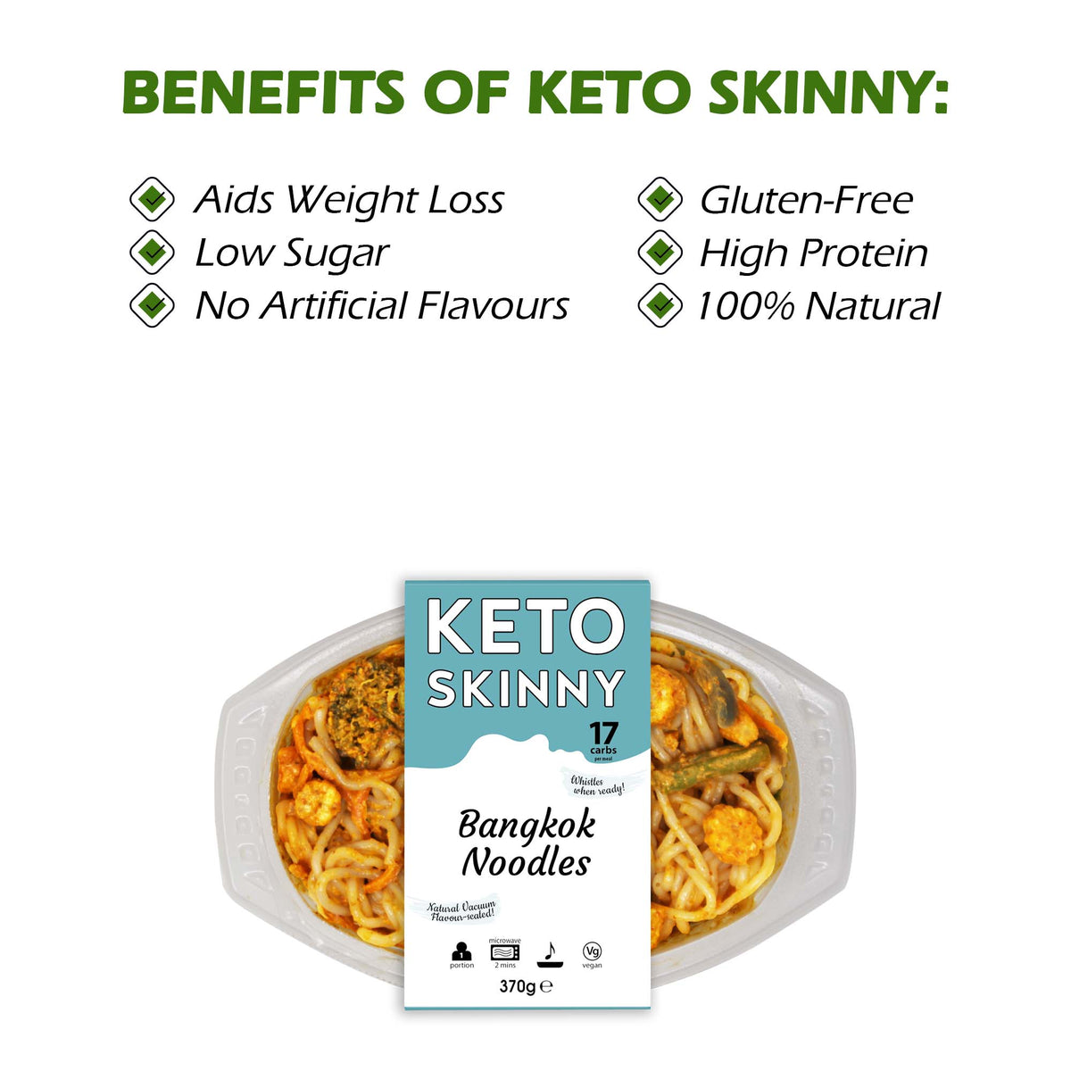 Keto Skinny Chilled Meal Bangkok Noodles - Pack of 3/4